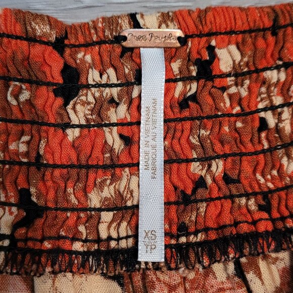 Free People Pattern Play Mini Dress XS Floral Coquette Ethereal Country Girl - Picture 5 of 12